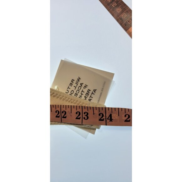 SAME LOS ANGELES BIKINY WOMENS TOP HAMMER BANDEU LARGE SMALL BEIGE FAUX SUEDE - Picture 5 of 6